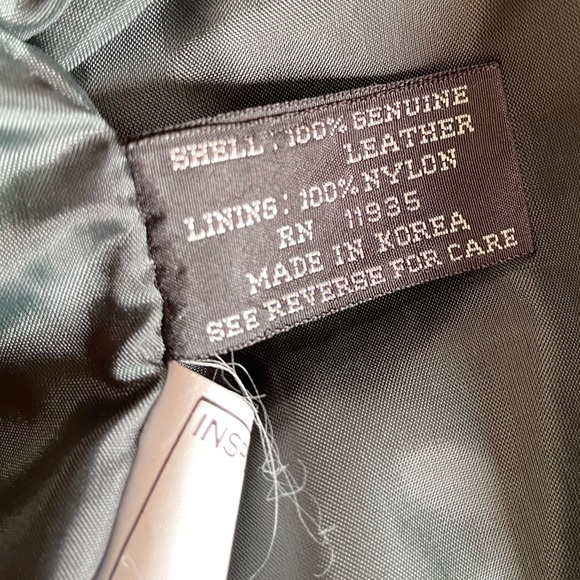 Vintage - Green Leather Jacket - Picture 4 of 4